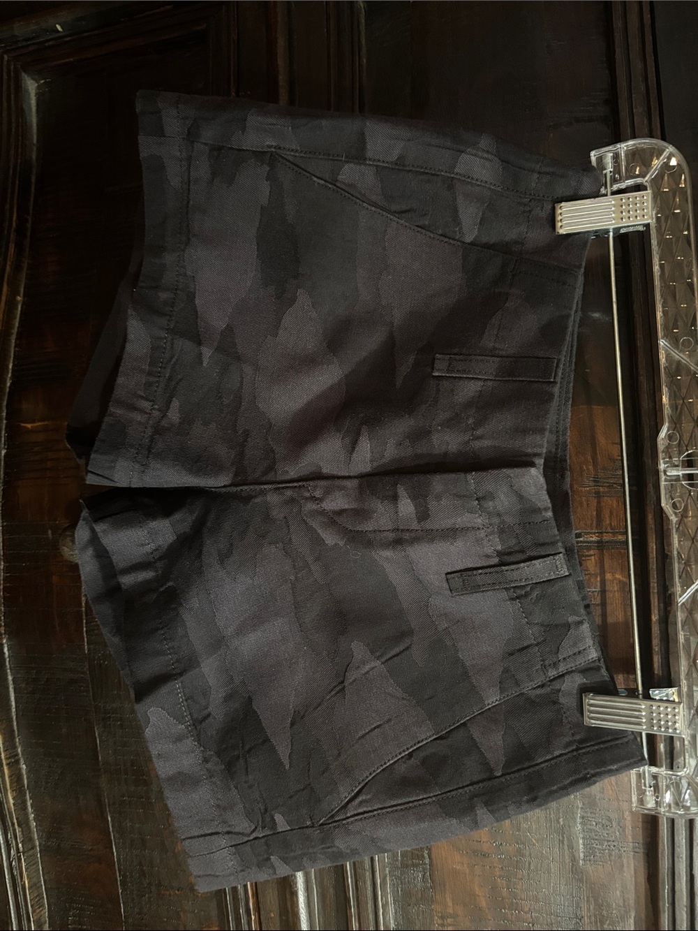 Rag & Bone Black Camo Portobello Shorts Size 24 Women’s Twill 100% Cotton
